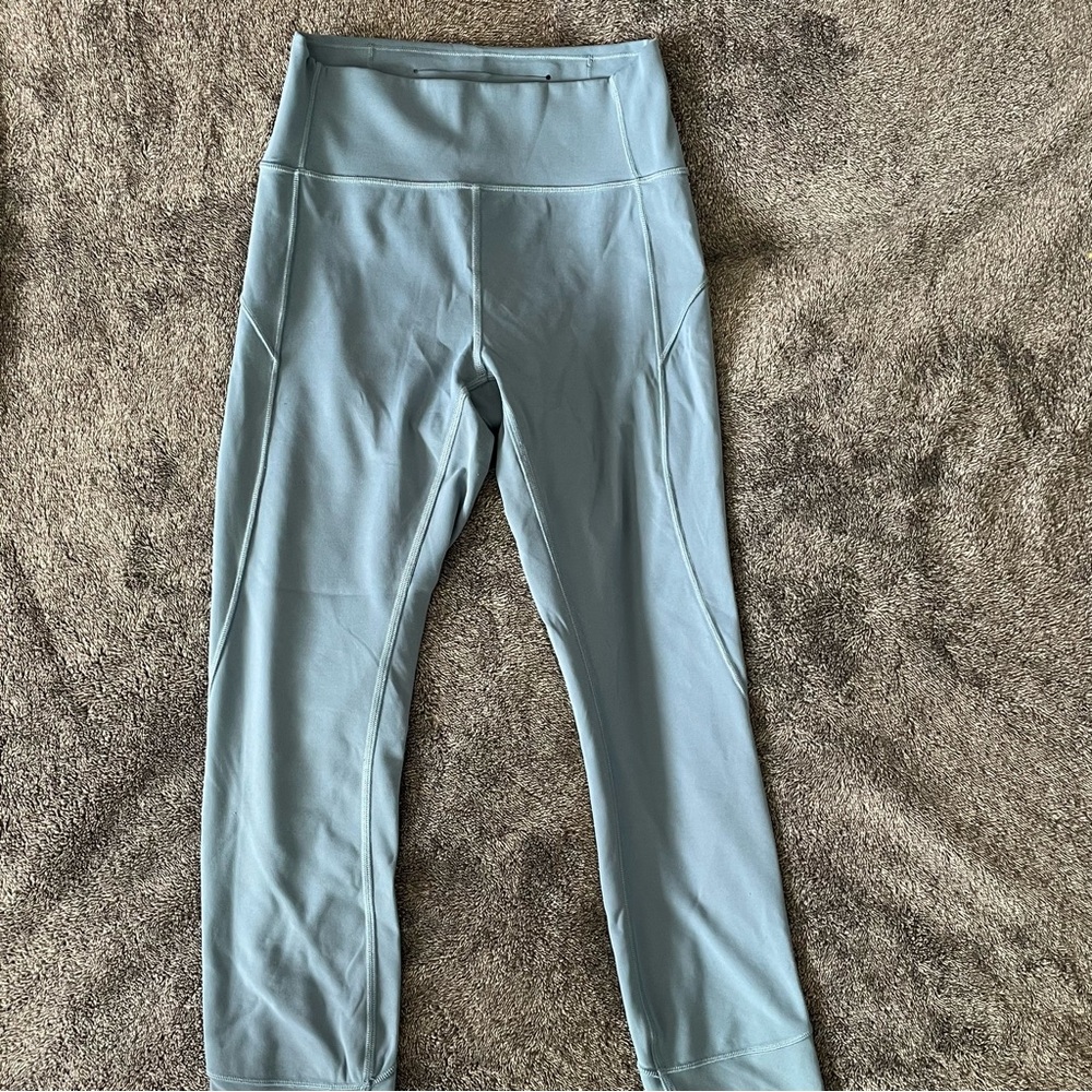 lululemon High-Waisted Light Blue Leggings